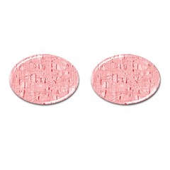 Elegant Pink Pattern Cufflinks (oval)