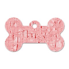 Elegant Pink Pattern Dog Tag Bone (one Side)