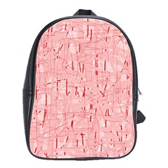 Elegant Pink Pattern School Bags(large) 