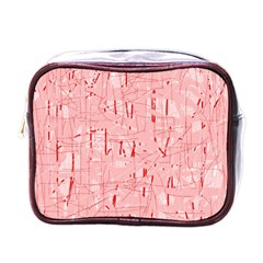 Elegant Pink Pattern Mini Toiletries Bags