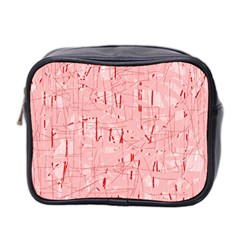 Elegant Pink Pattern Mini Toiletries Bag 2-side