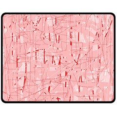 Elegant Pink Pattern Double Sided Fleece Blanket (medium) 