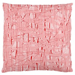 Elegant Pink Pattern Large Flano Cushion Case (one Side)