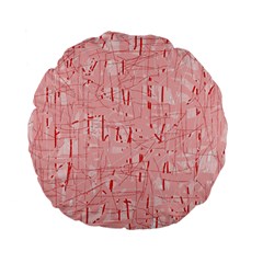 Elegant Pink Pattern Standard 15  Premium Flano Round Cushions