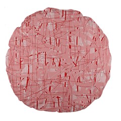 Elegant Pink Pattern Large 18  Premium Flano Round Cushions