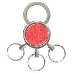 Red Pattern 3-ring Key Chains