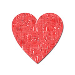 Red Pattern Heart Magnet by Valentinaart