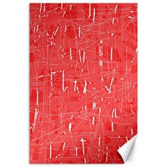 Red Pattern Canvas 24  X 36 