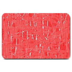 Red Pattern Large Doormat  by Valentinaart