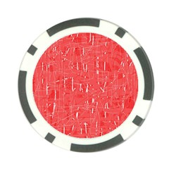 Red Pattern Poker Chip Card Guards