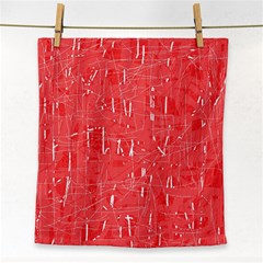 Red Pattern Face Towel