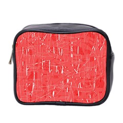 Red Pattern Mini Toiletries Bag 2-side