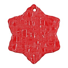 Red Pattern Ornament (snowflake) 