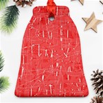 Red pattern Bell Ornament (2 Sides) Back