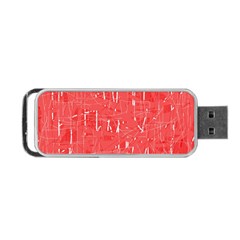 Red Pattern Portable Usb Flash (two Sides)