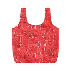 Red Pattern Full Print Recycle Bags (m)  by Valentinaart