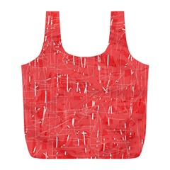 Red Pattern Full Print Recycle Bags (l) 