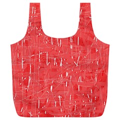 Red Pattern Full Print Recycle Bags (l)  by Valentinaart