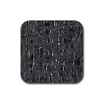 Gray pattern Rubber Square Coaster (4 pack)  Front