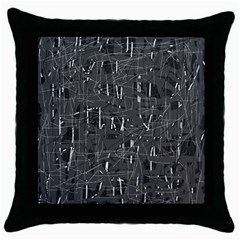 Gray Pattern Throw Pillow Case (black)