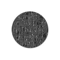 Gray Pattern Magnet 3  (round) by Valentinaart