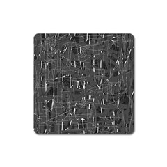 Gray Pattern Square Magnet