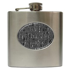 Gray Pattern Hip Flask (6 Oz)