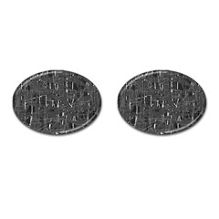 Gray Pattern Cufflinks (oval)