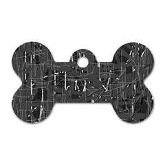 Gray Pattern Dog Tag Bone (one Side)