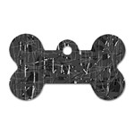 Gray pattern Dog Tag Bone (Two Sides) Front