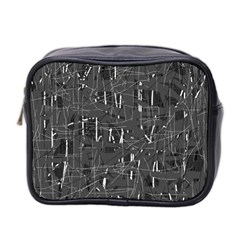 Gray Pattern Mini Toiletries Bag 2-side