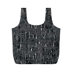 Gray Pattern Full Print Recycle Bags (m) 