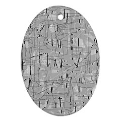 Gray Pattern Ornament (oval)  by Valentinaart