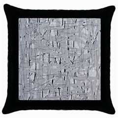 Gray Pattern Throw Pillow Case (black)