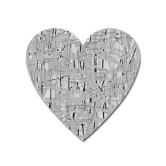 Gray Pattern Heart Magnet