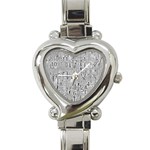 Gray pattern Heart Italian Charm Watch Front