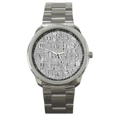 Gray Pattern Sport Metal Watch