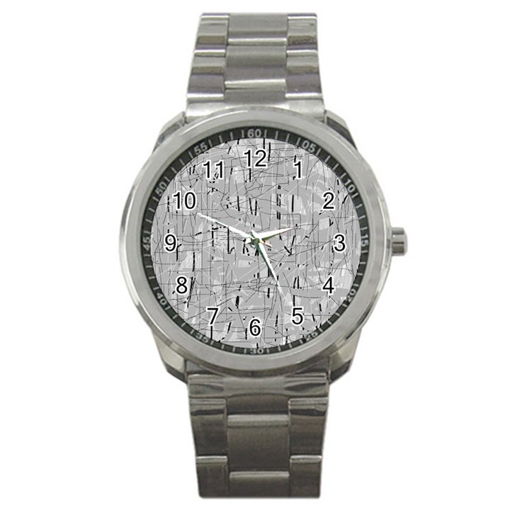 Gray pattern Sport Metal Watch