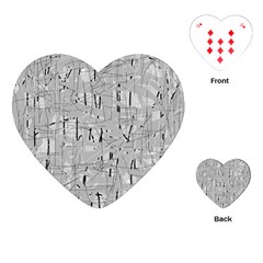 Gray Pattern Playing Cards (heart) 