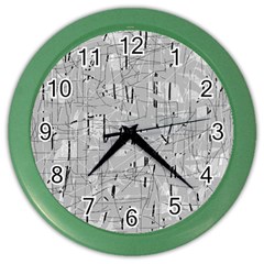 Gray Pattern Color Wall Clocks