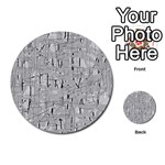 Gray pattern Multi-purpose Cards (Round)  Front 1