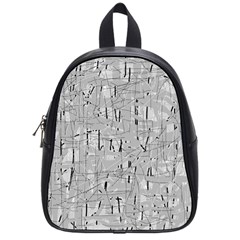 Gray Pattern School Bags (small)  by Valentinaart