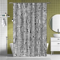 Gray Pattern Shower Curtain 48  X 72  (small) 