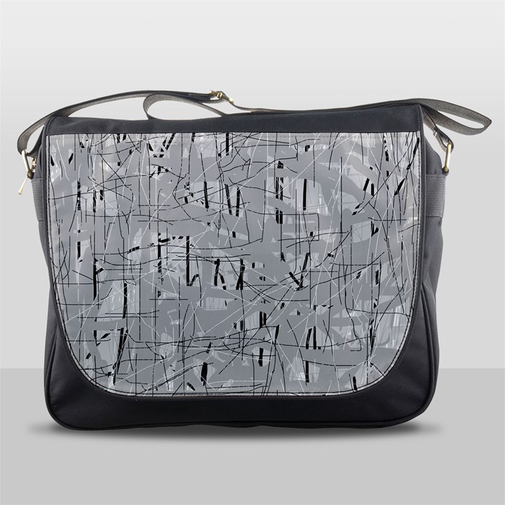 Gray pattern Messenger Bags