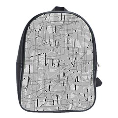 Gray Pattern School Bags (xl) 