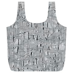 Gray Pattern Full Print Recycle Bags (l) 