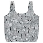 Gray pattern Full Print Recycle Bags (L)  Front