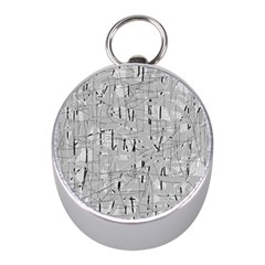 Gray Pattern Mini Silver Compasses