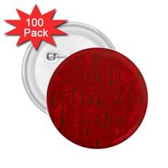 Red Pattern 2 25  Buttons (100 Pack) 