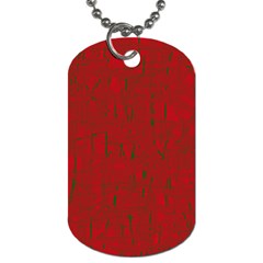 Red Pattern Dog Tag (one Side)